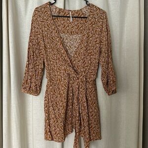 Free people tunic tie shirt